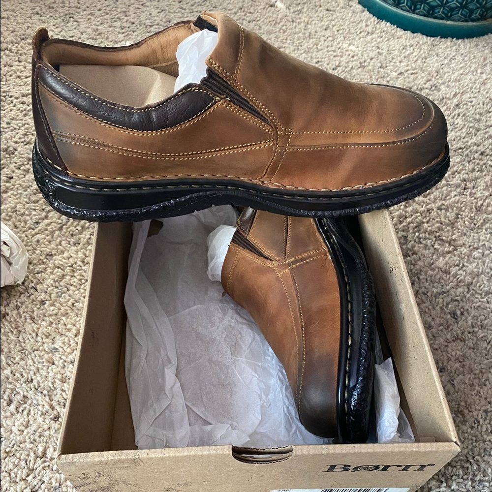 Born Tan Seneca Nutmeg Slip ons